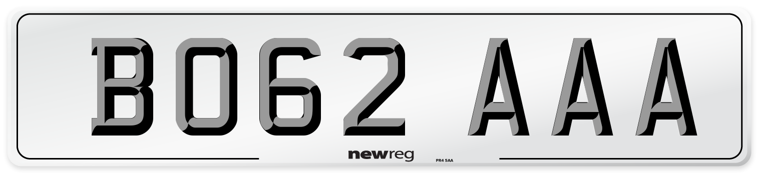 BO62 AAA Number Plate from New Reg